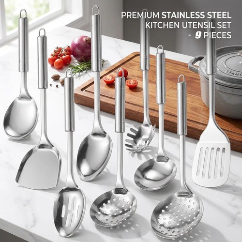 9pcs stainless steel cooking - steel,