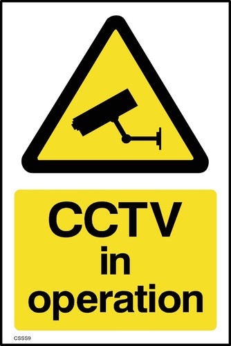 Cctv operation sign or - cctv, in