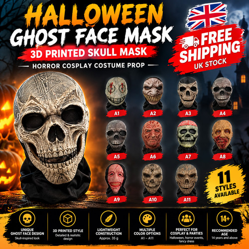 Halloween ghost face skull - halloween,