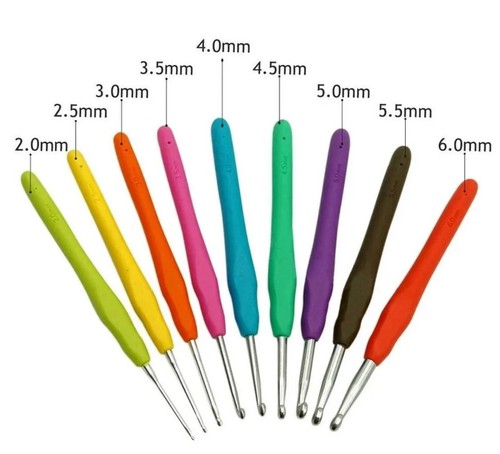 9pcs crochet hooks - 9pcs, soft