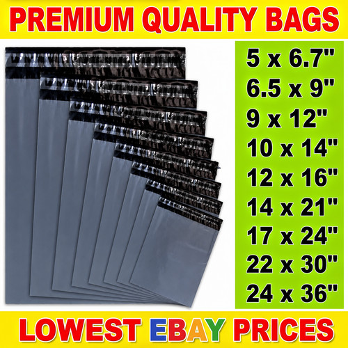 Grey mailing bags strong poly - bags,