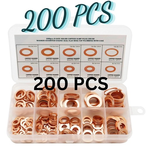 200pcs sizes solid copper - 9,