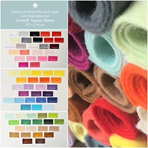 Craft felt wool - mix, soft