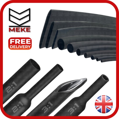 Black heat shrink tubing - black,